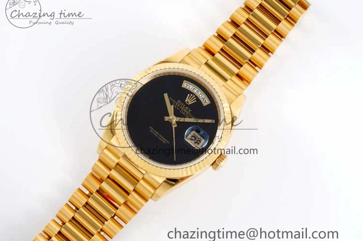 MiroTime 0321 NewStyle Day Date 36 YG RAF Best Edition Black No Marker on YG Bracelet A 2019